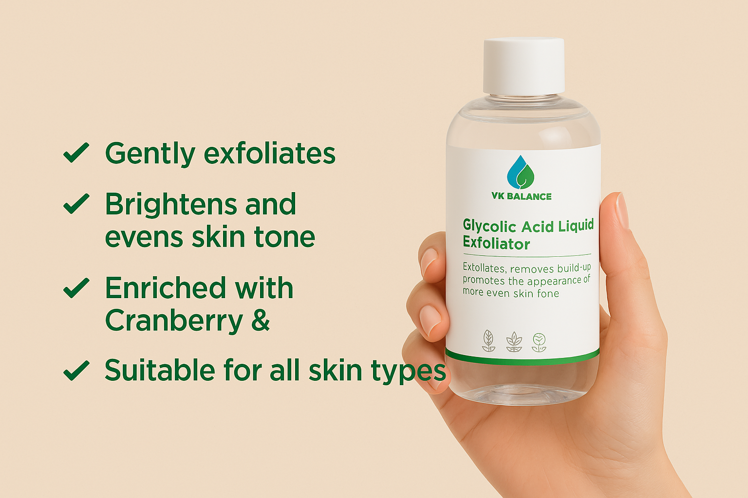 Glycolic Acid Liquid Exfoliator – Reveal Radiant, Smoother Skin ✨