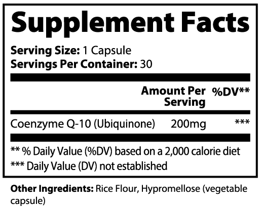 CoQ10 Ubiquinone for Energy & Heart Health